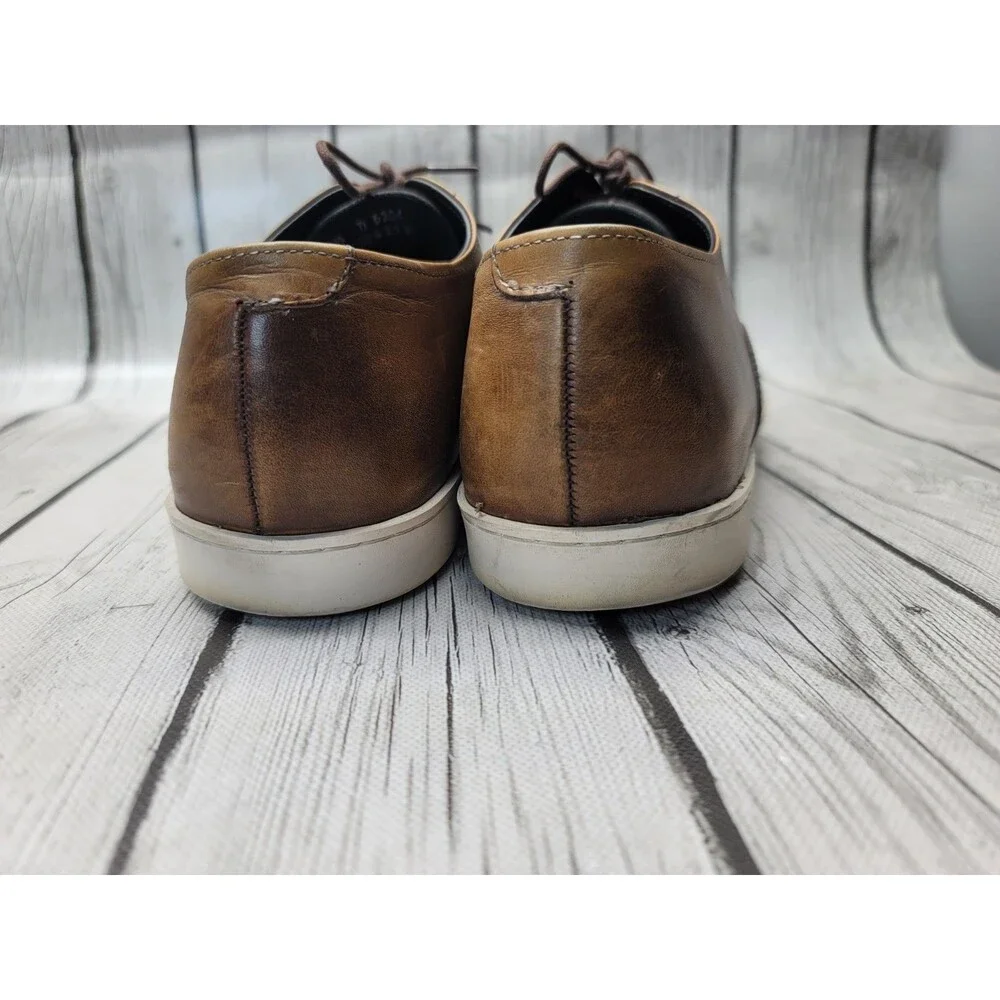 Allen Edmonds Strand Mens 9.5 D Oxford Dress Sneakers Shoes Cap Toe Brown Chili